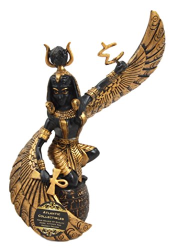 Ebros Gift Egyptian Goddess Mother Isis Ra Holding Ankh Decorative Figurine 9" H