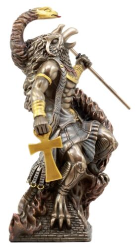 Ebros Gift Egyptian Horus Ra Rising With Fire Cobra Statue Figurine