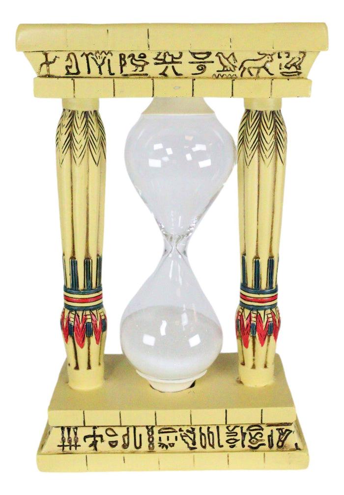 Ebros Gift Egyptian Memphis Palace Pillar Hieroglyphs Column Sandtimer Desktop Figurine
