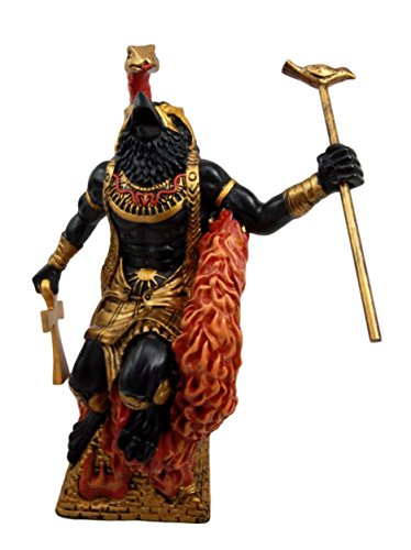 Ebros Gift Egyptian Mythology Horus Ra With Fire Cobra Deity Of War & Sky Figurine 9"H