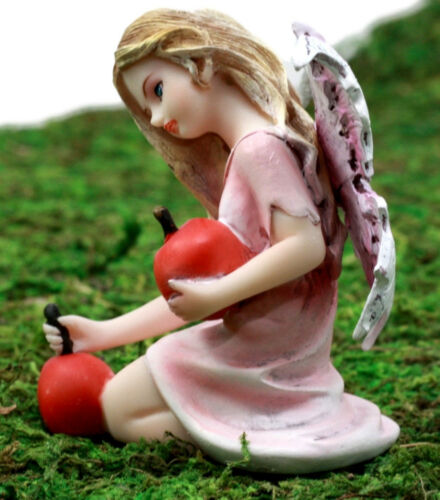Ebros Gift Enchanted Fairy Garden Prune Cherry Faerie Figurine 3.5" H Miniature Do It Yourself Ideas For Your Home Collectible Fairy Garden Decor