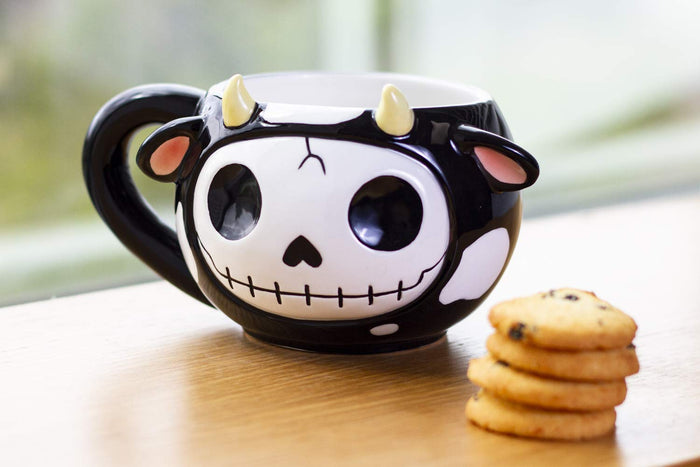 Ebros Gift Furrybones Coffee Mug Beverage Cups 14 Fl Oz Mugs (Moo Moo Mug)