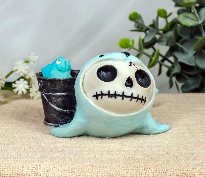 Ebros Gift Furrybones Rollie The Seal With A Bucket Of Fish Collectible Small Sit Up Figurine