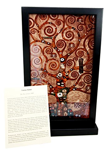 Ebros Gift Gustav Klimt Tree Of Life Stoclet Frieze Stained Glass Art Wall Decor Or Flat Surface Display Decor