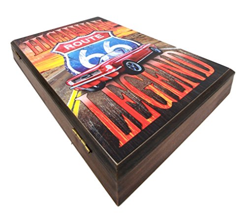 Ebros Gift Highway Route 66 Legendary Road Journey Safe Book Shaped Multiple Keys Decorative Storage Organizer 11.75"H