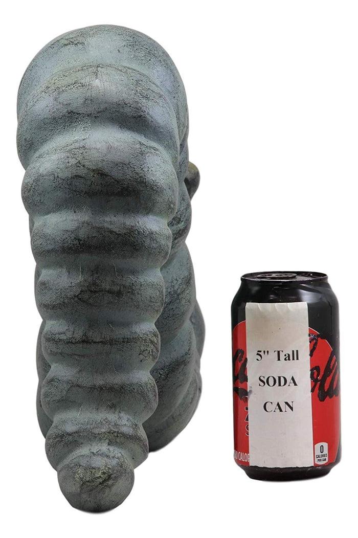 Ebros Gift Large 17" Long Aluminum Metal Whimsical Metamorphosis Giant Caterpillar Worm Crawling Garden Statue Home Lawn Patio Pool Pond Decorative Sculpture Figurine