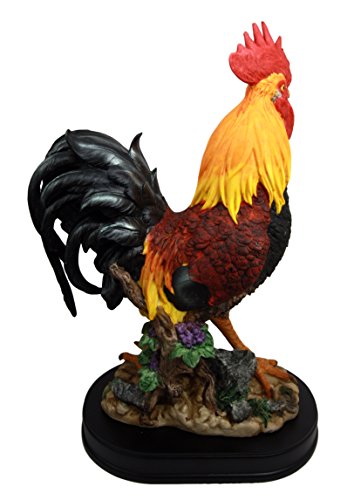 Ebros Gift Large Decorative Sunshine Country Barnyard Farm Rooster Chicken Figurine 13.5"H