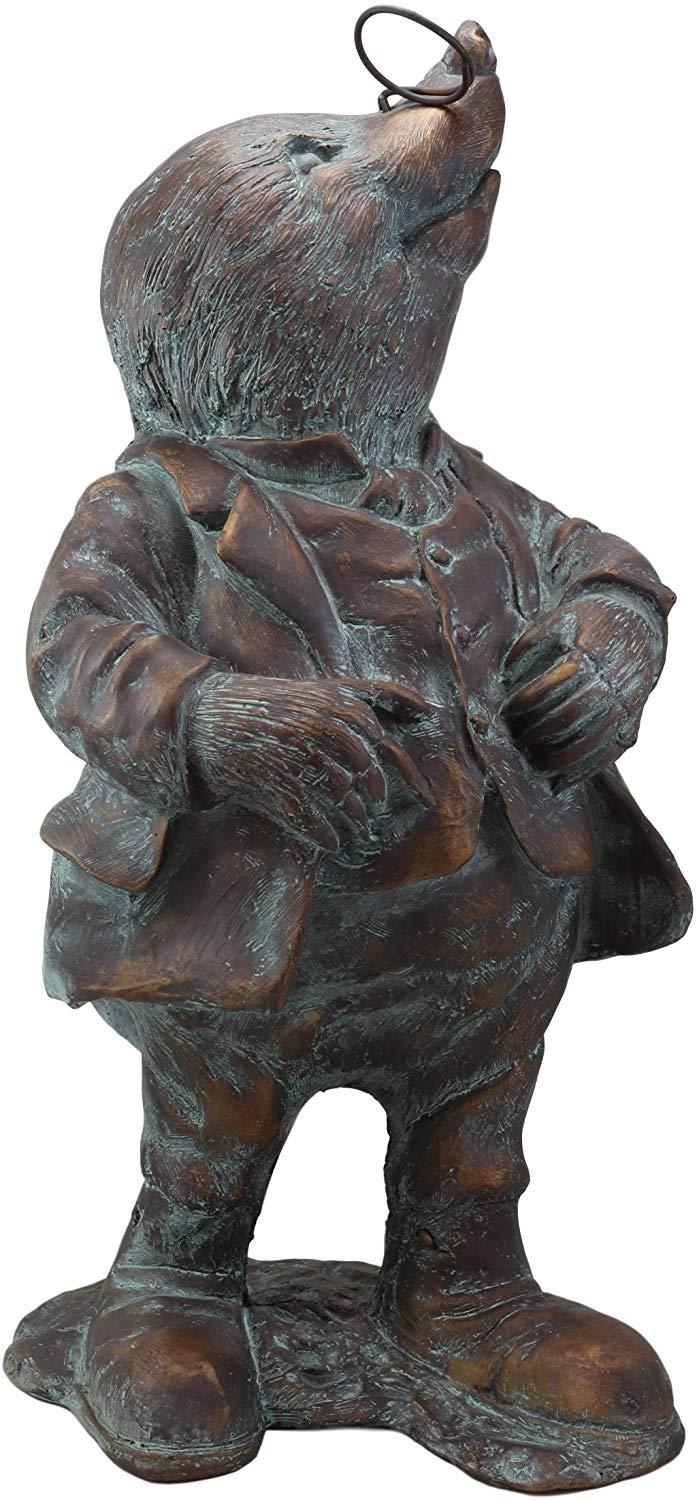 Ebros Gift Large Whimsical Hardworking Professor Mole With Glasses Garden Statue 21" Tall Hand Painted Resin In Aged Bronze Finish Rustic Fairy Tale Moles Patio Pool Lawn Outdoors Decorative Sculpture