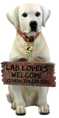 Ebros Gift Lifelike Pet Pal Labrador Retriever Statue 13.25" H Golden Retriever Dog with Jingle Collar and Greeting Sign As Patio Welcome Home Decor Sculpture (Yellow) Ebros Gift Lifelike Pet Pal Labrador Retriever Statue 13.25" H Golden Retriever Dog with Jingle Collar and Greeting Sign As Patio Welcome Home Decor Sculpture (Yellow)