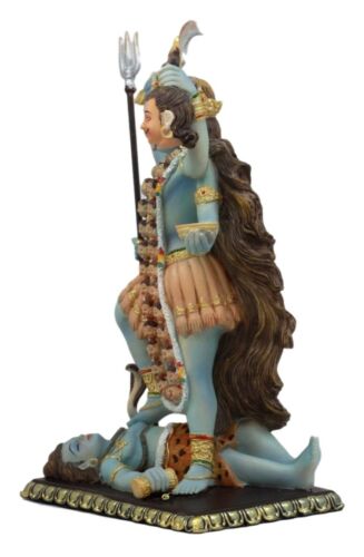Ebros Gift Mahavidya Devi Kali Holding Severed Head Of The Ego Figurine 9"Tall In Vivid Colors Hindu Goddess Of Time And Death Eastern Enlightenment Altar Decor