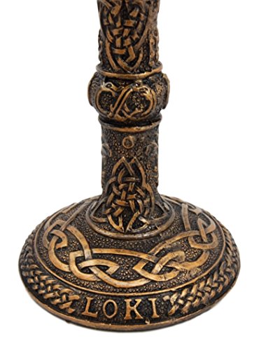 Ebros Gift Norse Mythology Shapeshifter Trickster God Jotunn Loki 6oz Resin Wine Goblet Chalice With Stainless Steel Liner