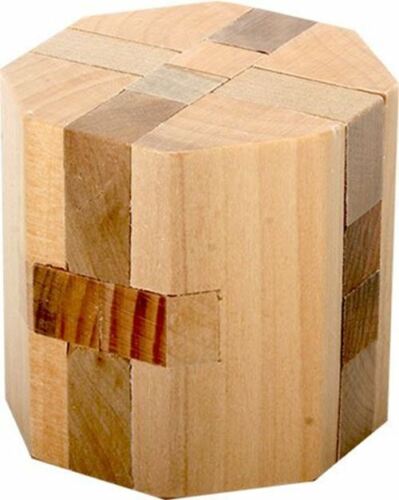 Ebros Gift Octagon 3D Block Puzzle 2.25" Height Wooden Puzzles Brain Exercise