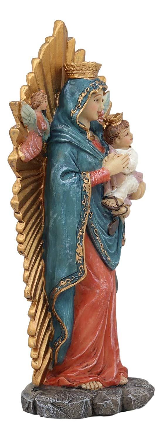 Ebros Gift Our Lady Of Perpetual Help Figurine 6" H Christian Catholic Blessed Virgin Mary Holding Child Jesus Byzantine Icon Home Altar Decor Sculpture Statue
