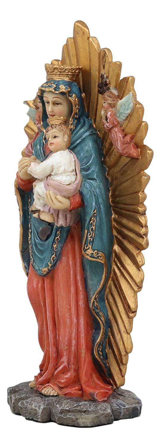 Ebros Gift Our Lady Of Perpetual Help Figurine 6" H Christian Catholic Blessed Virgin Mary Holding Child Jesus Byzantine Icon Home Altar Decor Sculpture Statue