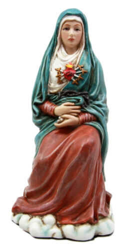 Ebros Gift Our Lady Of Seven Dolors Figurine Mother Of Sorrows Mater Dolorosa Sculpture 6.75" H