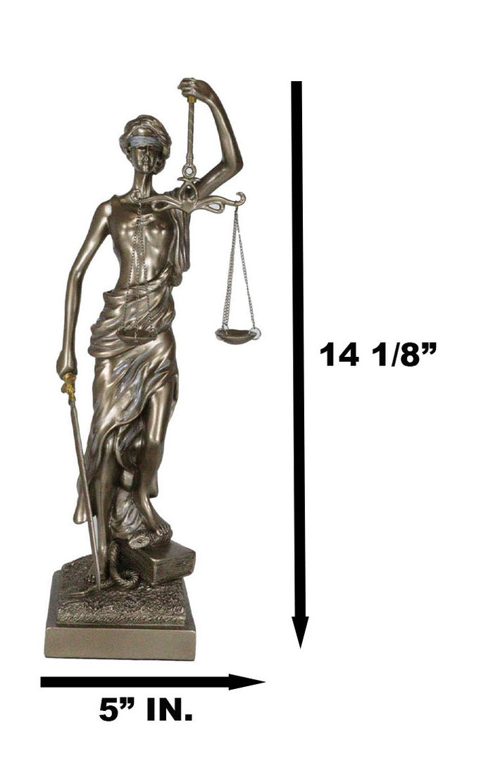 Ebros Gift Resin Contemporary Roman Greek Goddess Lady Of Justice Statue 15"H La Justica Themis