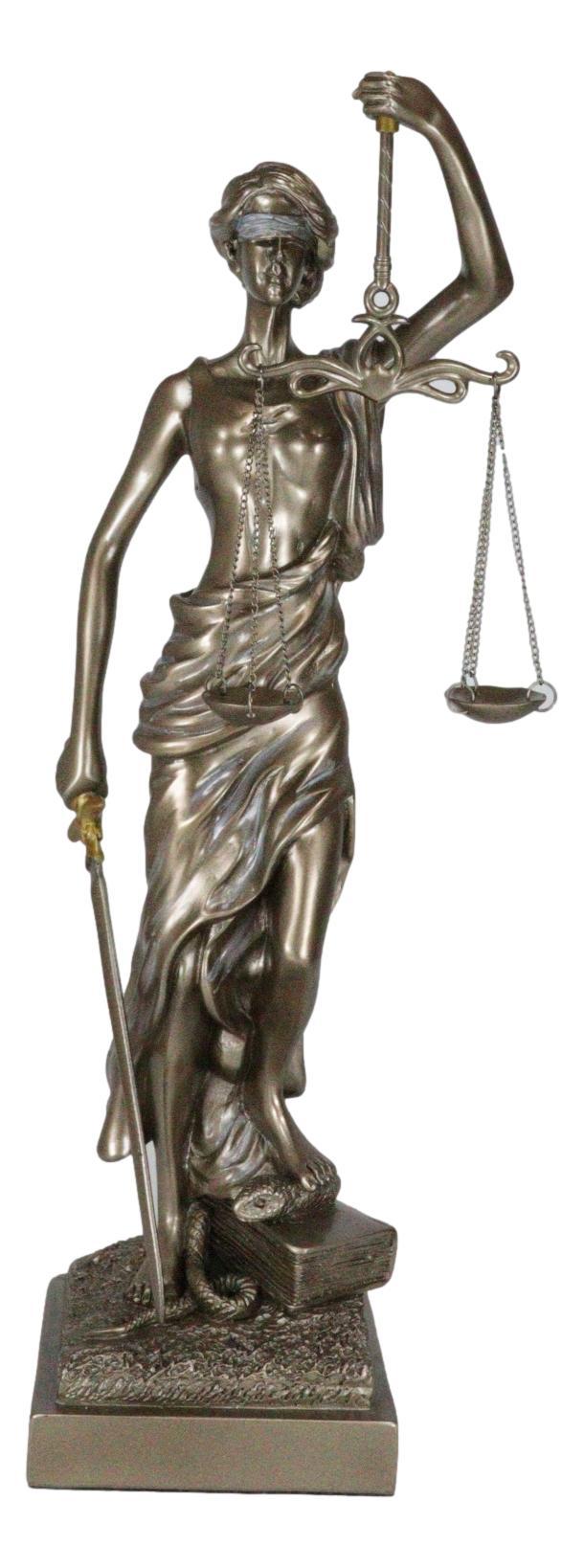 Ebros Gift Resin Contemporary Roman Greek Goddess Lady Of Justice Statue 15"H La Justica Themis