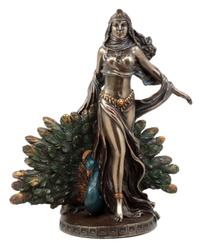 Ebros Gift Roman Juno Greek Goddess Hera With Sacred Peacock Statue