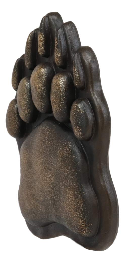 Ebros Gift Rustic Black Bear Paw With Dangling Branch Metal Toilet Paper Holder Figurine 10.25"L Powder Room Bathroom Wall Decor Plaque For Cabin Hunting Lodge Animal Bears Tracks Accent