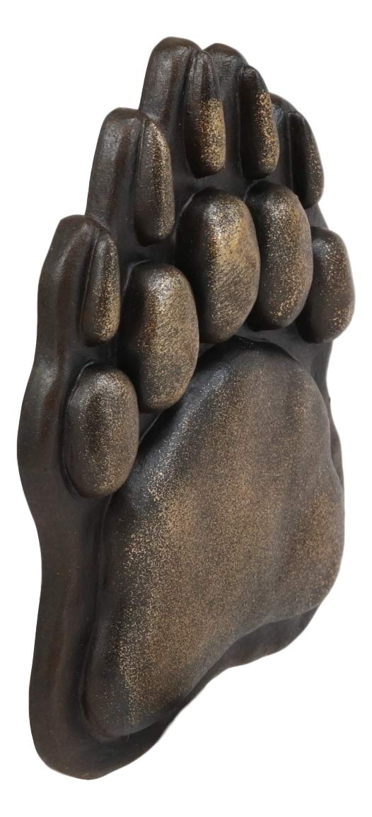 Ebros Gift Rustic Black Bear Paw With Dangling Branch Metal Toilet Paper Holder Figurine 10.25"L Powder Room Bathroom Wall Decor Plaque For Cabin Hunting Lodge Animal Bears Tracks Accent