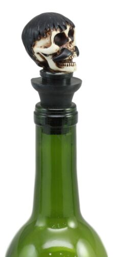 Ebros Gift Set Of 2 Bandito Skeleton Skull Gangster Mustache Wine Stopper 3"H