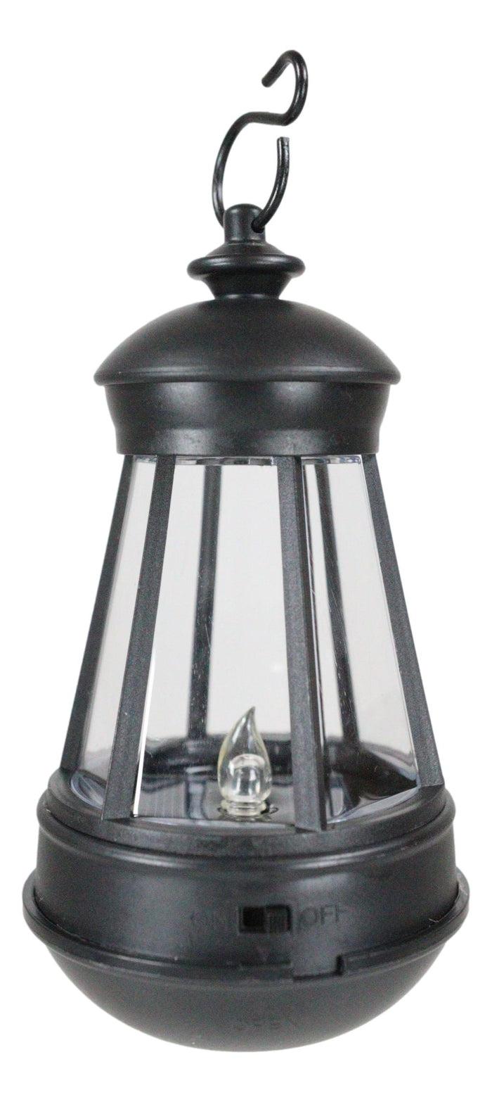 Ebros Gift Set Of 2 Plastic Solar Hanging Colorful LED Lantern Lights 5.5"H