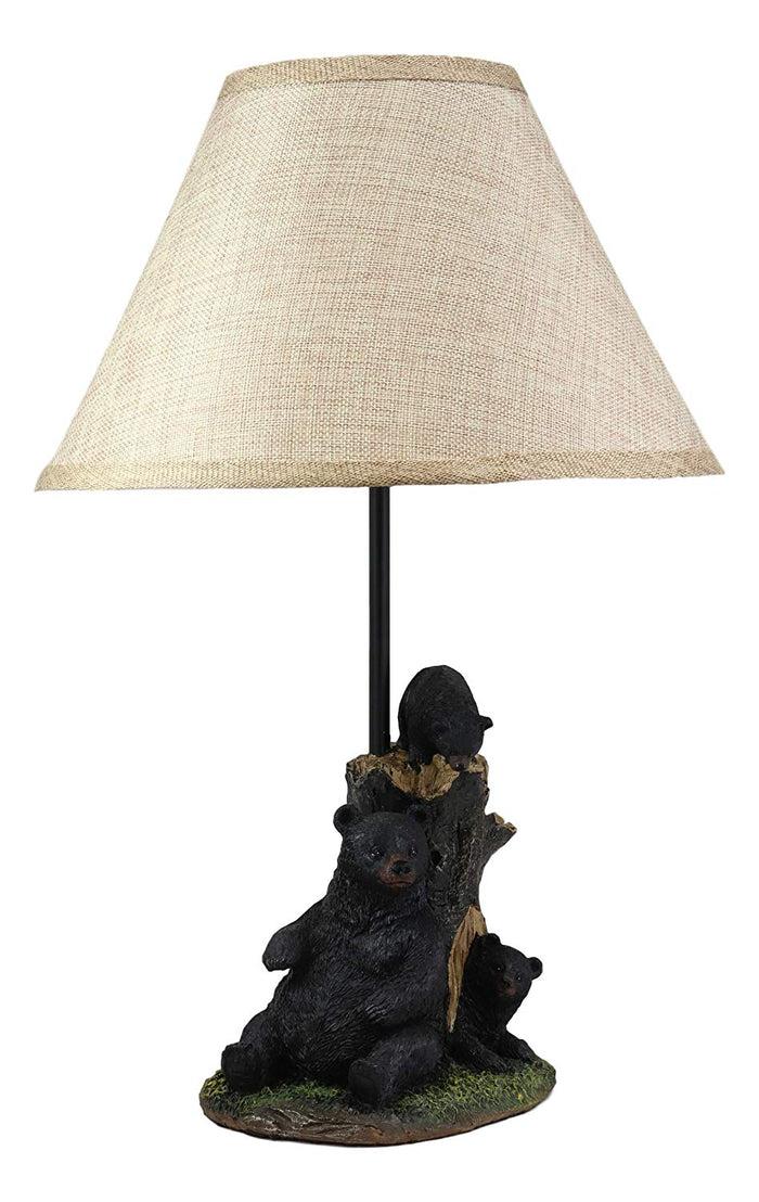 Ebros Gift Shade Only For Whimsical Rustic Black Momma Bear With Cubs Playing Hide And Seek By A Tree Table Lamp