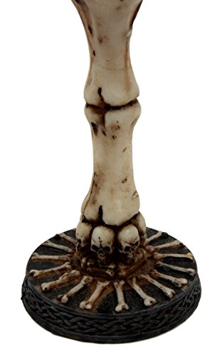 Ebros Gift Skeletal Tree Of Life Skull Cross Bones Small 6"H Wine Drink Goblet Chalice Cup