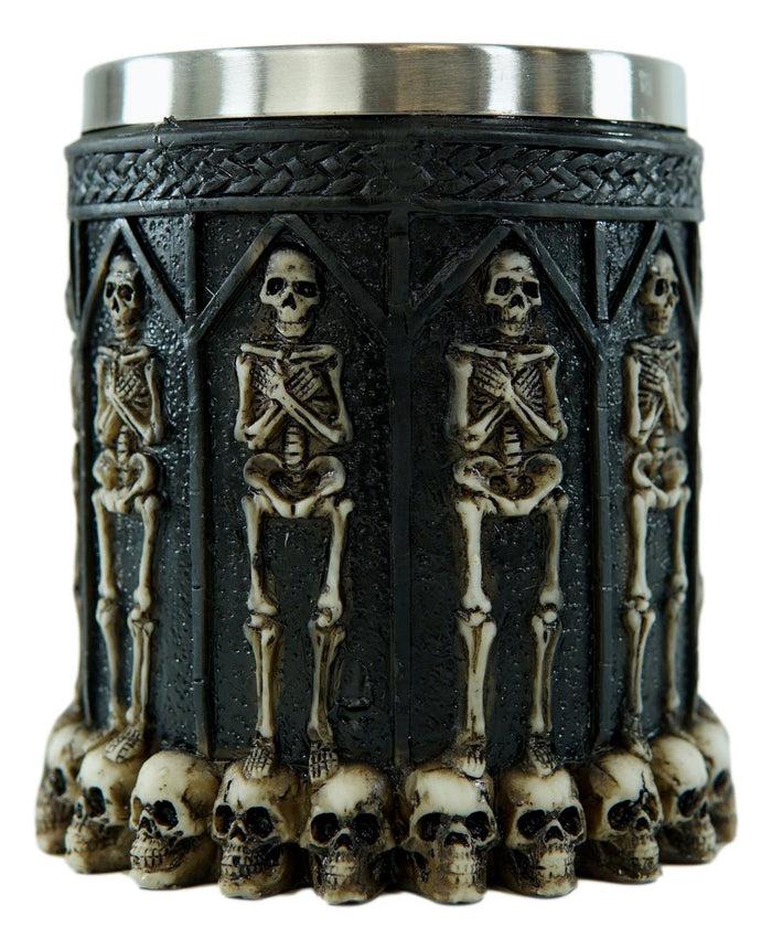 Ebros Gift Skeleton Ossuary Graveyard Labyrinth Death Tankard Coffee Beer Mug Cup