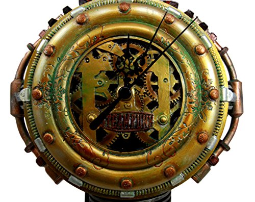 Ebros Gift Steampunk Pressure Chamber Gearwork Decorative Wall Clock Figurine 11"H