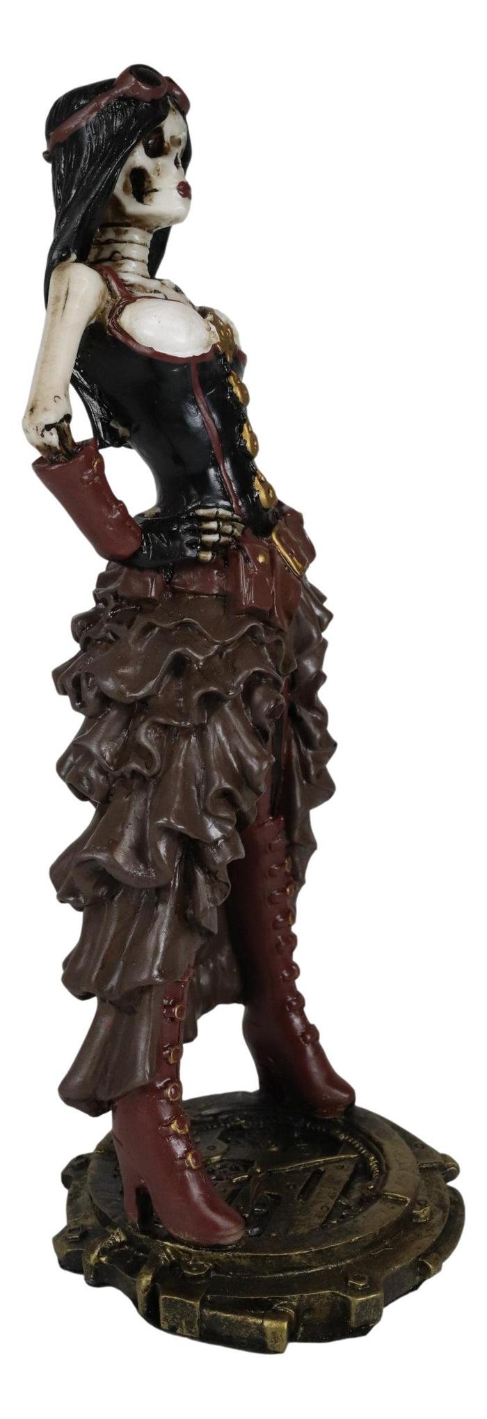 Ebros Gift Steampunk Skeleton Costume Lady Figurine 7.5" H Skeleton Detective Inspector Baroness Sculpture