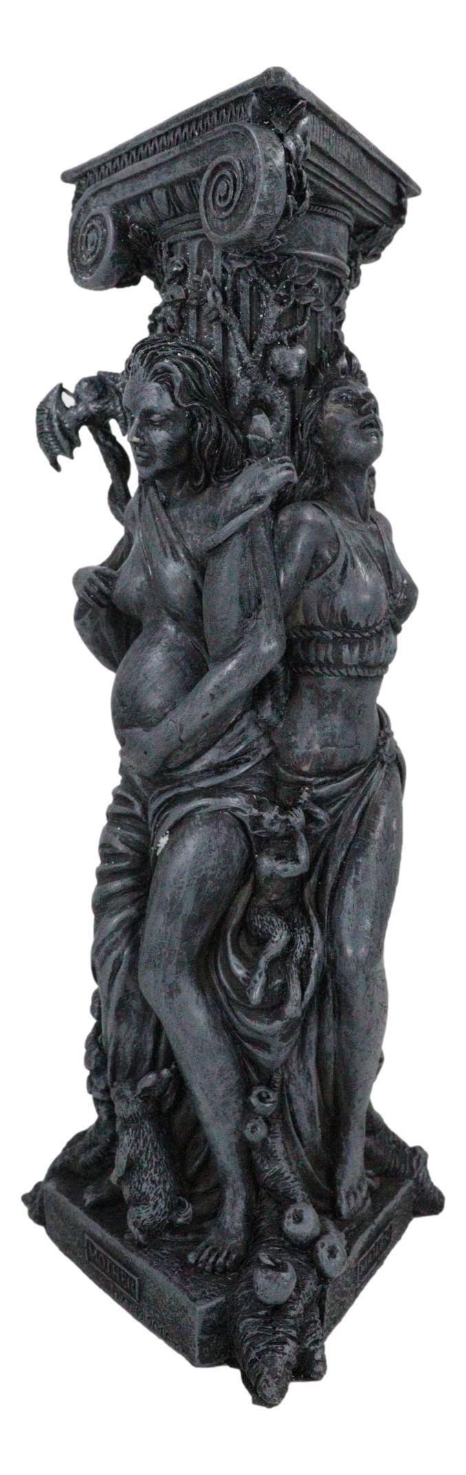 Ebros Gift Triple Goddess Maiden Expectant Mother & Crone Pagan Worship Decorative Candle Holder Figurine