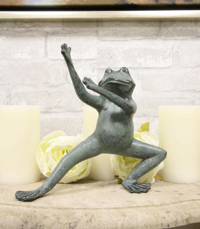 Ebros Gift Verdi Green Aluminum Metal Whimsical Tai Chi Kung Fu Frog Garden Statue Zen Feng Shui Martial Arts Frogs Home Garden Patio Pool Decorative Sculpture (Horse Stance) Ebros Gift Verdi Green Aluminum Metal Whimsical Tai Chi Kung Fu Frog Garden Statue Zen Feng Shui Martial Arts Frogs Home Garden Patio Pool Decorative Sculpture (Horse Stance)