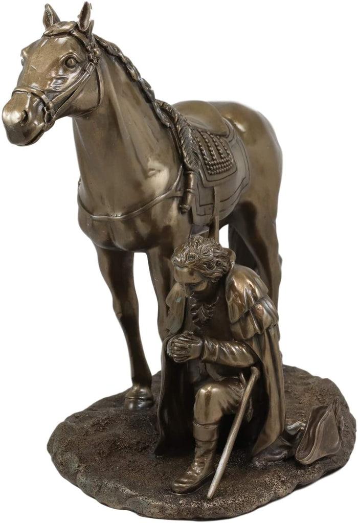 Ebros Gift Washington Praying At Valley Forge Figurine In Bronze Finish Resin