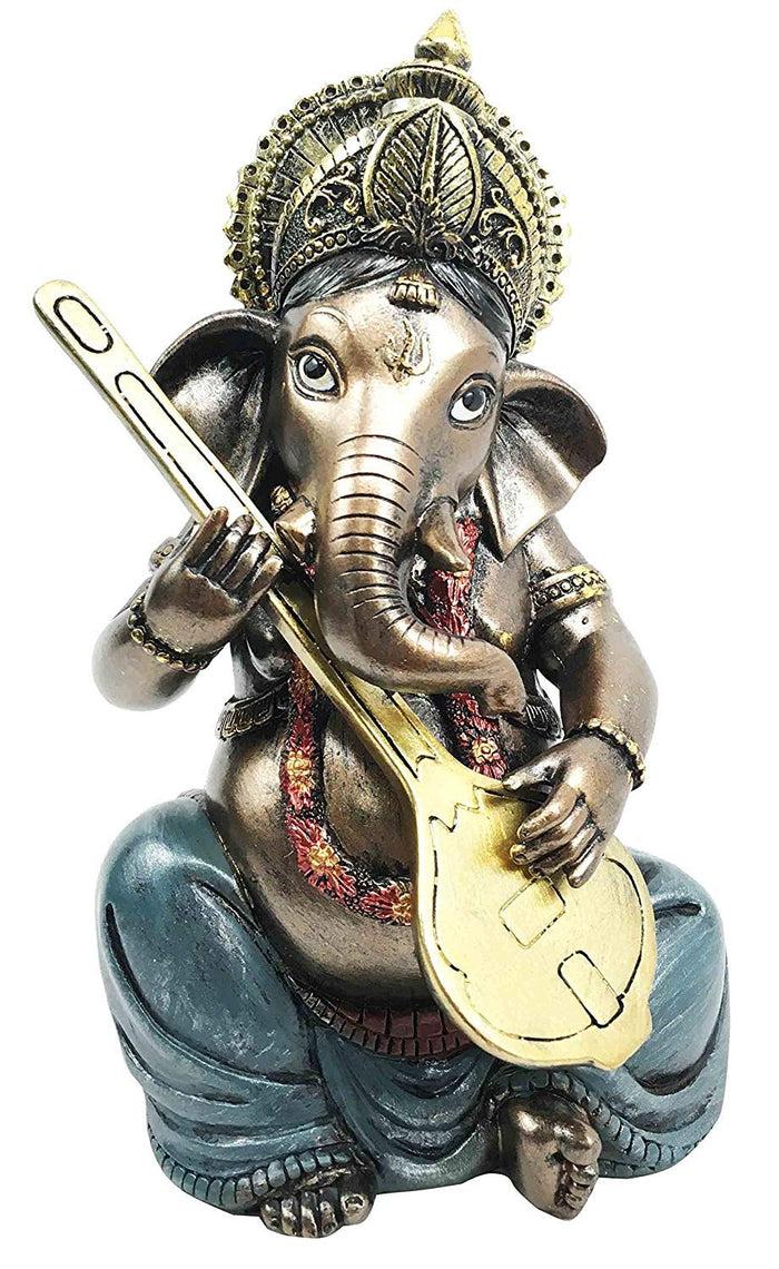 Ebros Gifts Celebration Ganesha Playing Musical Instruments Statue Set Of Four