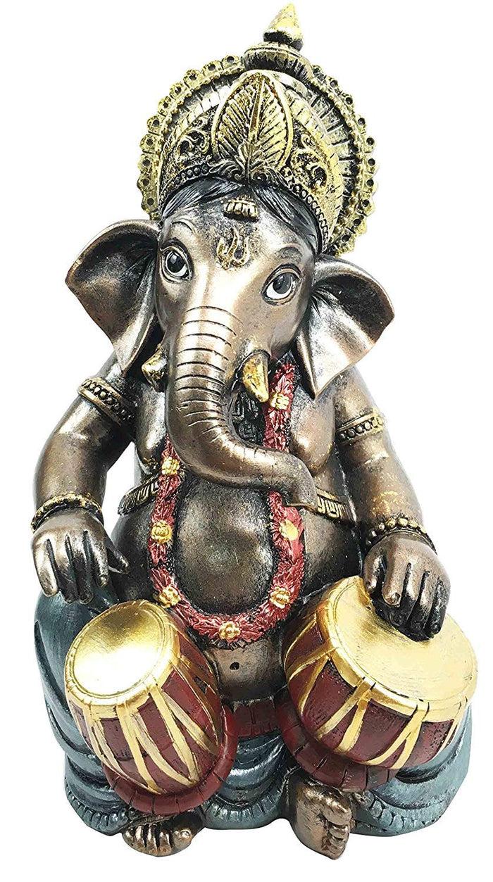 Ebros Gifts Celebration Ganesha Playing Musical Instruments Statue Set Of Four