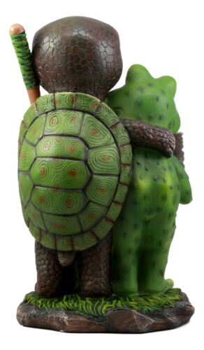 Ebros "Gnomes Not Welcome " Angry Turtle Squirrel And Frog Friends Decor Statue