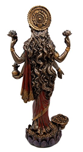 Ebros Goddess Lakshmi Statue Hindu Deity Of Prosperity Wealth Wisdom Fortune Figurine