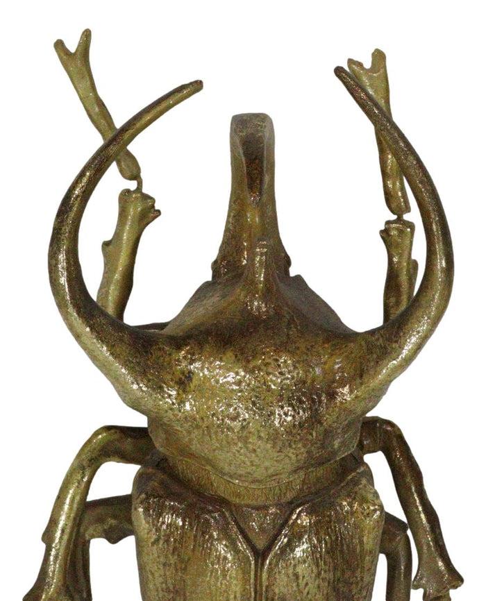 Ebros Gold Leaf Giant 3 Horned Rhinoceros Resin Wall Sculpture Or Table Decor