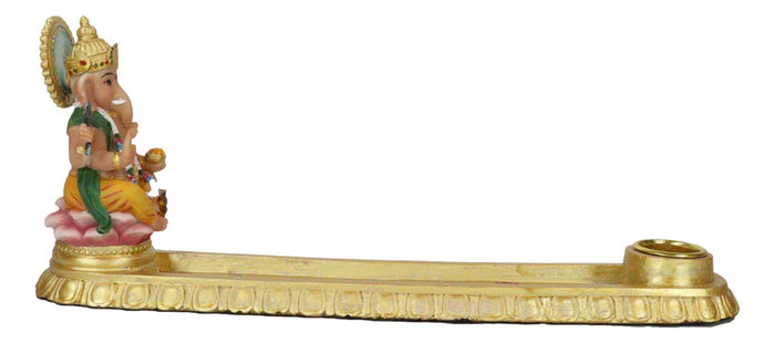 Ebros Golden Supreme Elephant God Ganesha Ganapati Hindu Incense Holder Vastu Statue