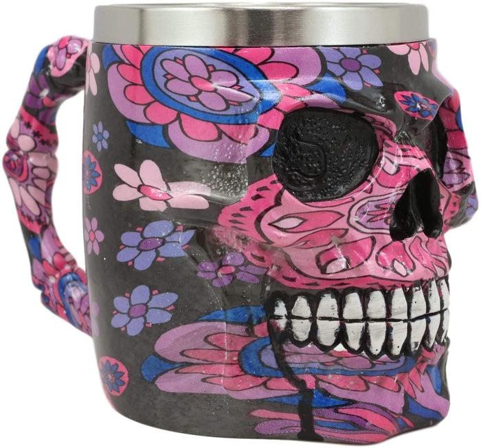 Ebros Gothic Day Of The Dead Sugar Skull Coffee Mug 13Oz Novelty Tankard Cup