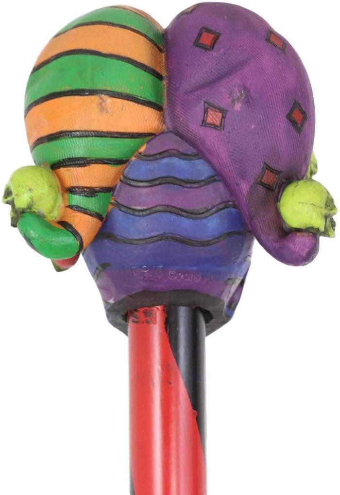 Ebros Gothic Harlequin Jester Clown Decorative Prop Walking Swagger Cane 34"H