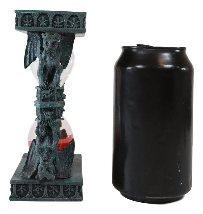 Ebros Gothic Winged Stoic Gargoyle Pillars Rooftop Invertible Sand Timer Figurine