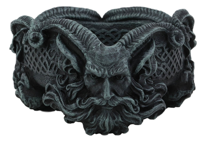 Ebros Greek God Three Faces Of Pan Cigarette Ashtray With Celtic Knotwork Symbol
