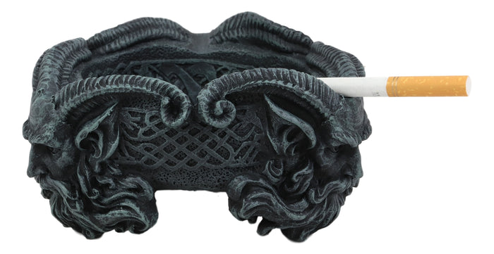 Ebros Greek God Three Faces Of Pan Cigarette Ashtray With Celtic Knotwork Symbol