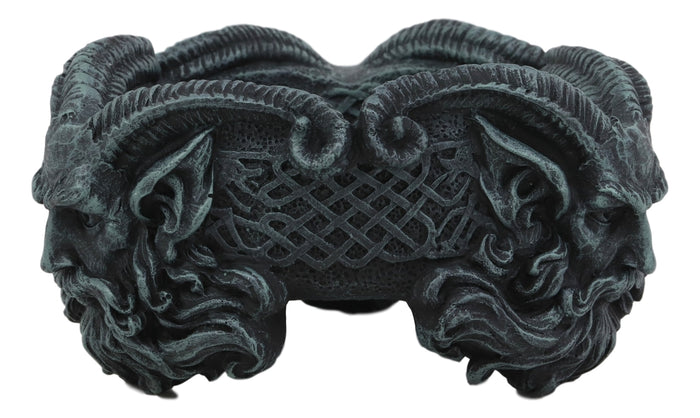 Ebros Greek God Three Faces Of Pan Cigarette Ashtray With Celtic Knotwork Symbol