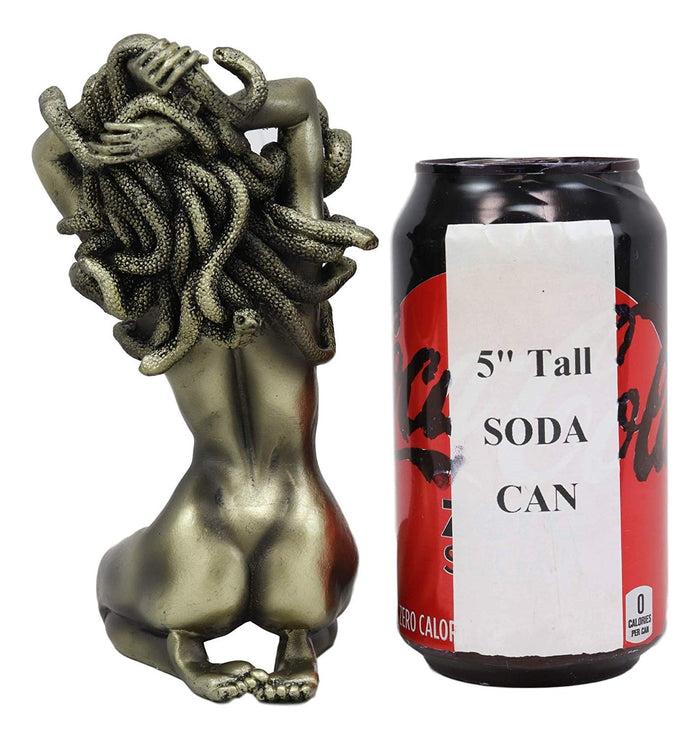 Ebros Greek Goddess Kneeling Nude Seductive Medusa With Snake Hair Statue 6"Tall Decor