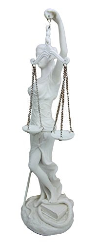 Ebros Greek Goddess La Justica Statue Blind Lady Of Justice Holding Sword Of Judgement And Scales Decorative Figurine 10" H Roman Dike Decor Sculpture Gift For Lawyers Legal Professionals Home Office