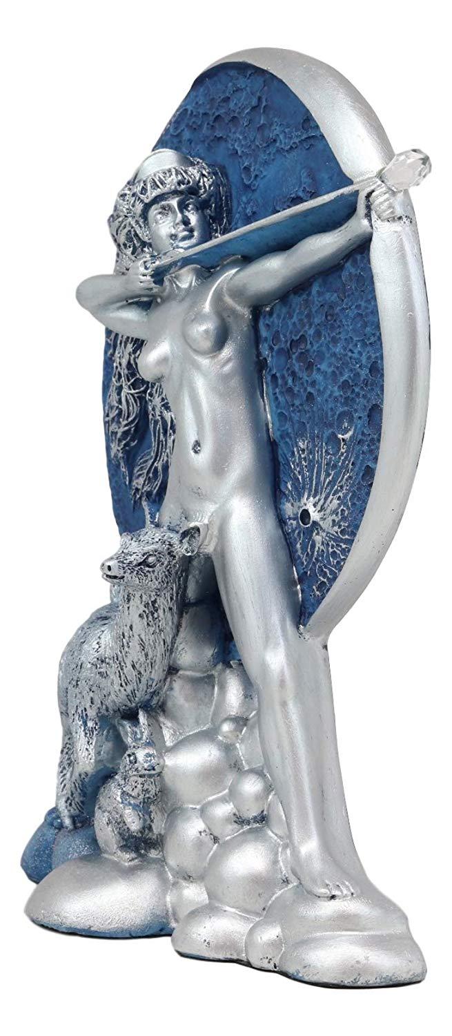 Ebros Greek Goddess Of The Hunt Moon Diana Drawing Bow And Arrow With Companion Deer Statue Oberon Zell Rendering Of Artemis Sculpture 7.5" Tall Feminist Empowerment