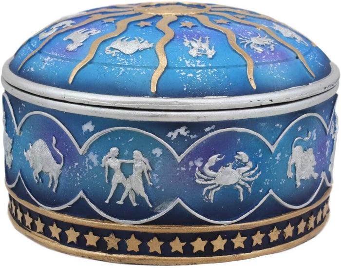Ebros Greek Zodiac Constellations With Sun And Moon Lid Decorative Trinket Box